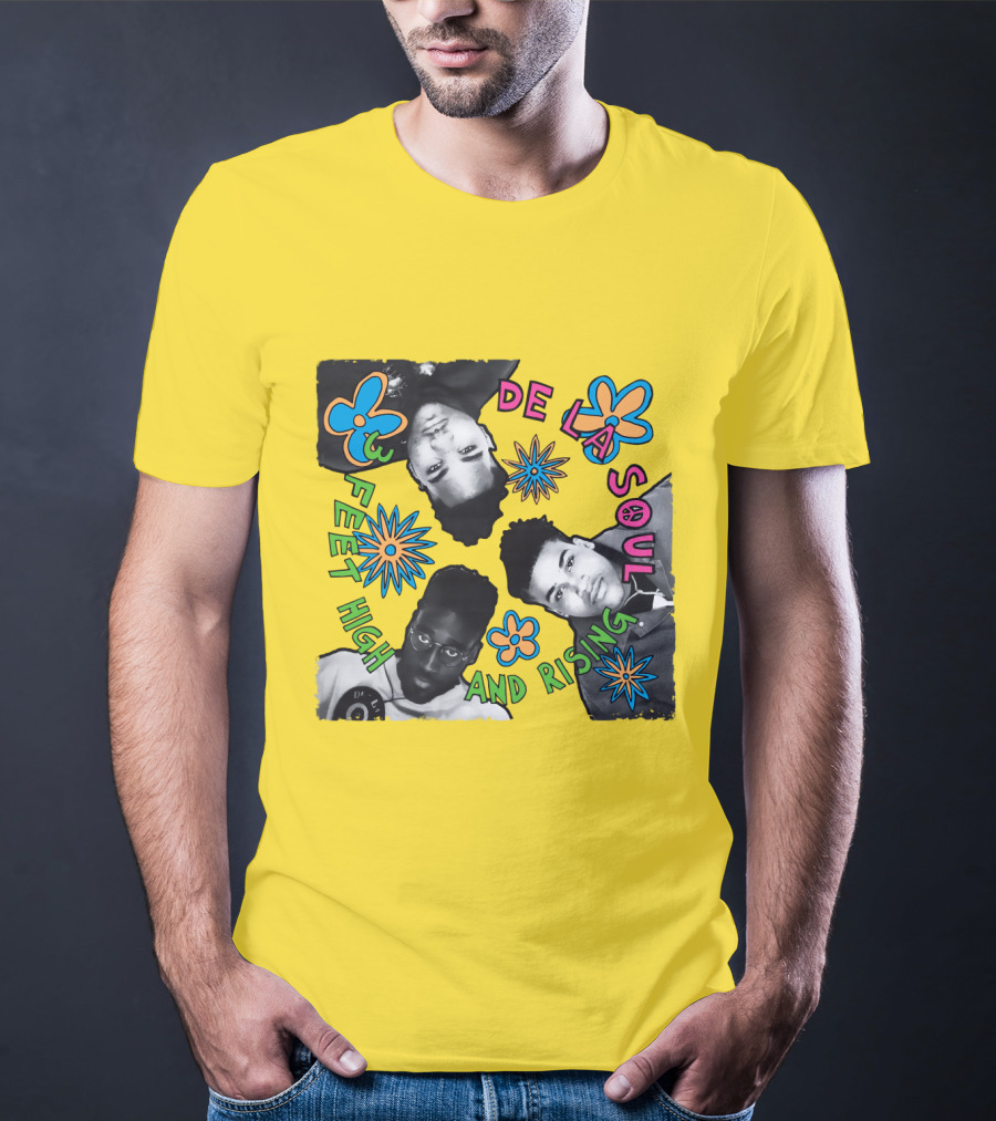 De La Soul 3 Feet High And Rising Colorful Flower T-Shirt
