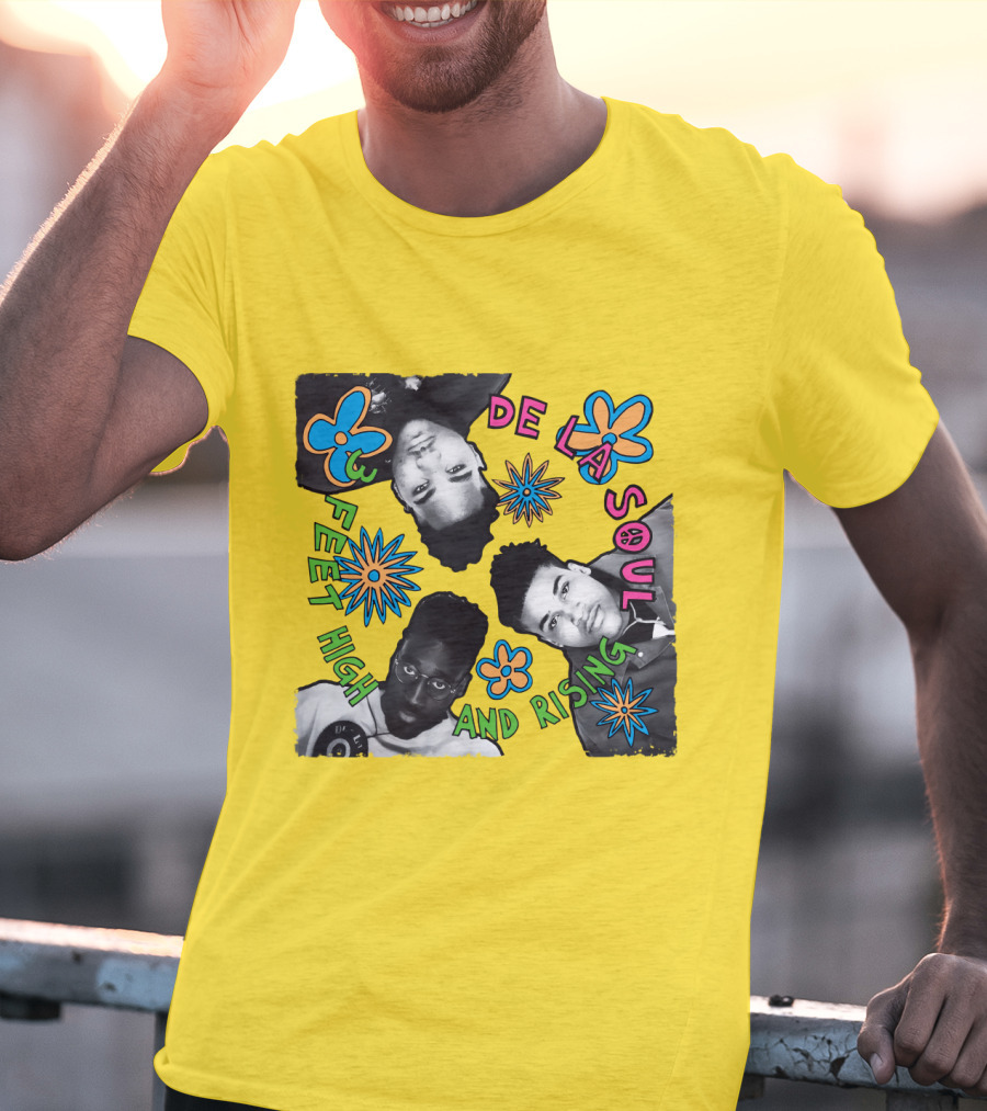 De La Soul 3 Feet High And Rising Colorful Flower T-Shirt
