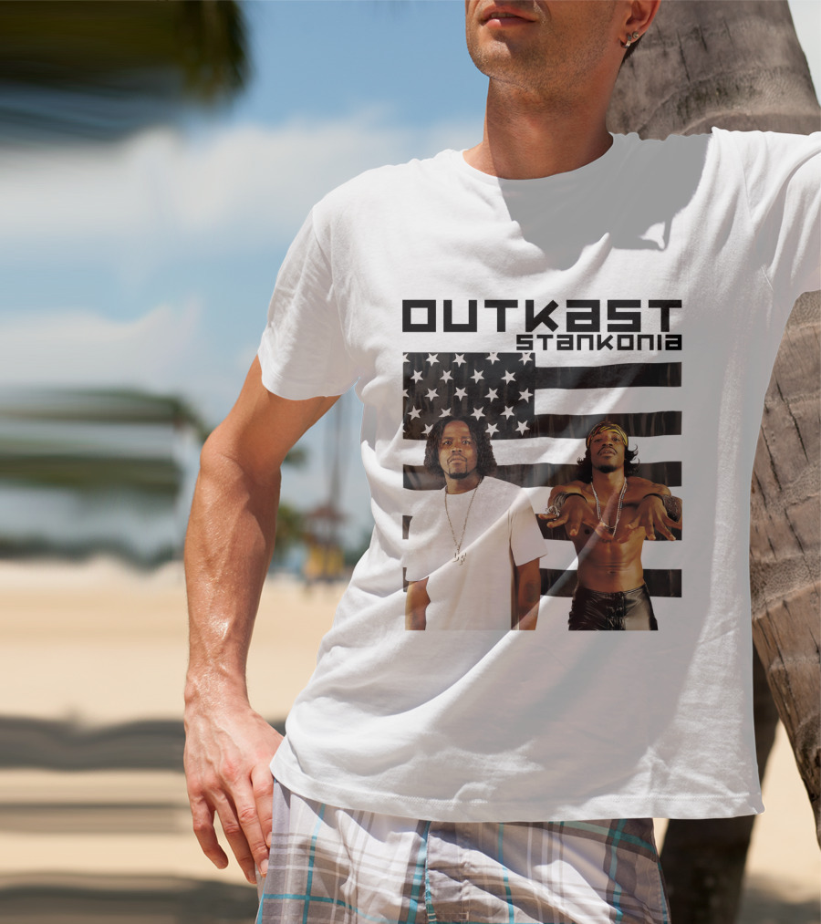 Outkast Stankonia Album Cover With American Flag Background T-Shirt