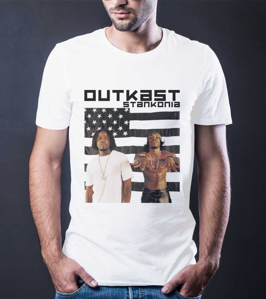 Outkast Stankonia Album Cover With American Flag Background T-Shirt