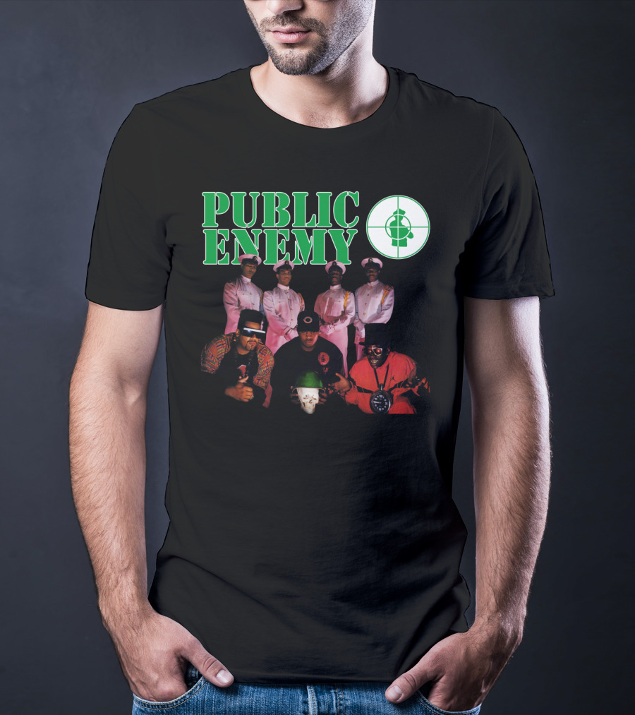 Public Enemy 1991 Group Photo With Target T-Shirt