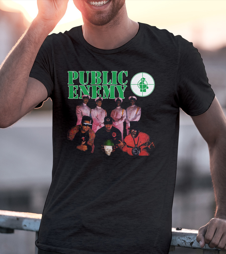 Public Enemy 1991 Group Photo With Target T-Shirt