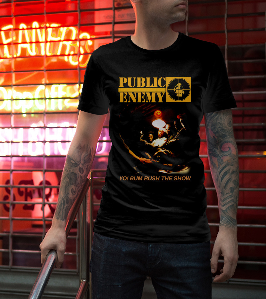 Public Enemy Yo Bum Rush The Show Classic Rap Album Cover T-Shirt