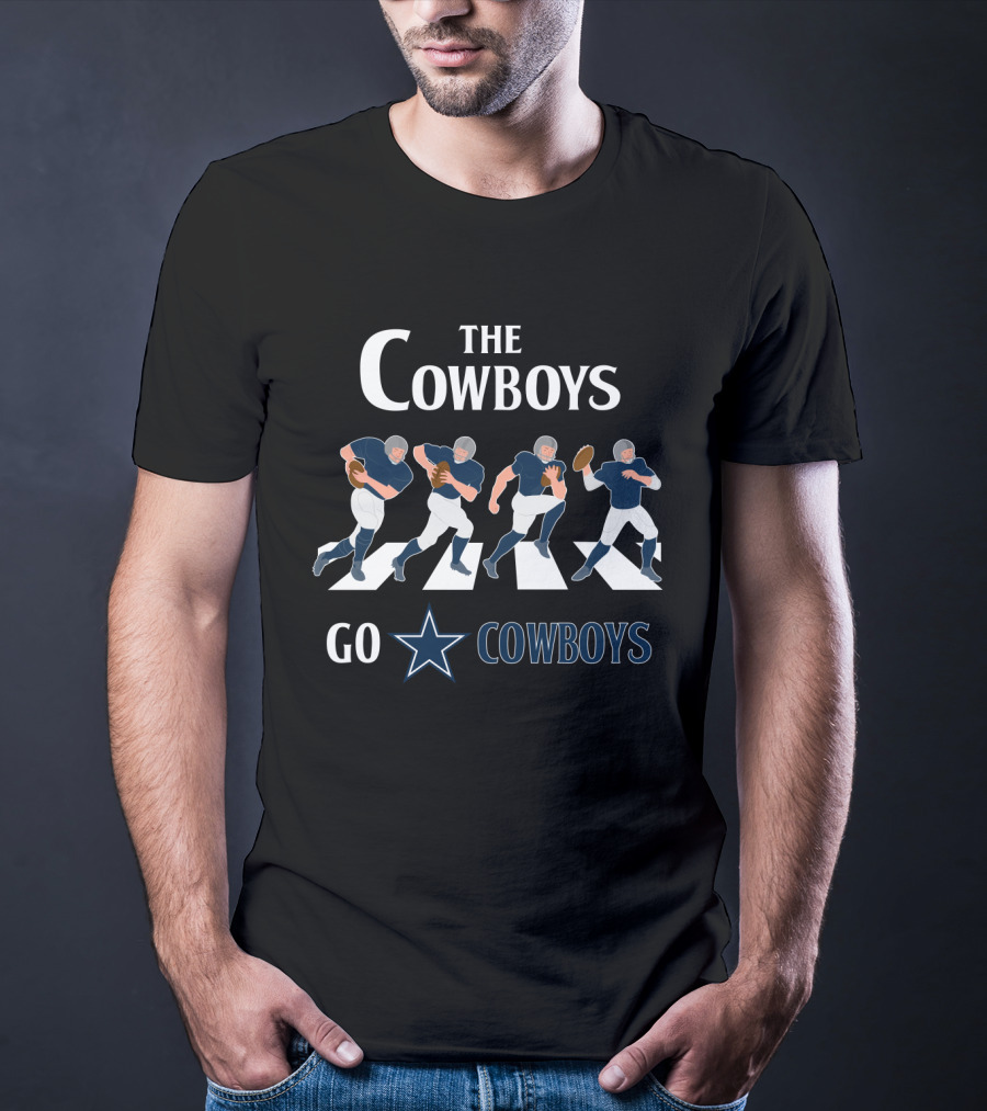 The Cowboys Go Cowboys Abbey Road Style Football Players T-Shirt