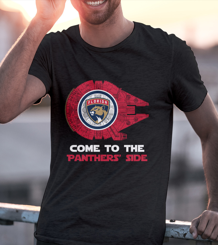 Florida Panthers Come To The Panthers' Side Millennium Falcon T-Shirt