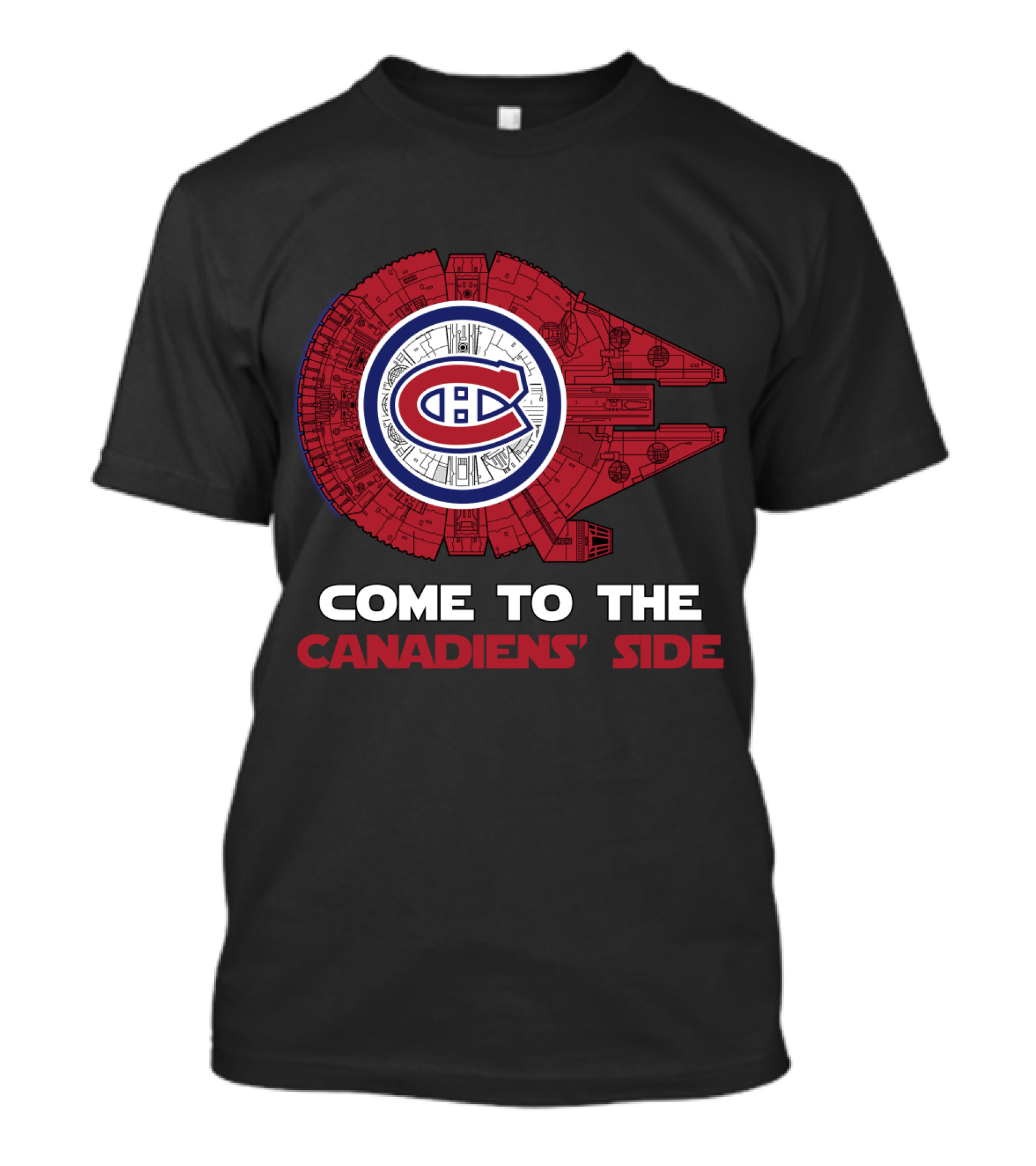 Come To The Canadiens' Side Montreal Canadiens Millennium Falcon T-Shirt
