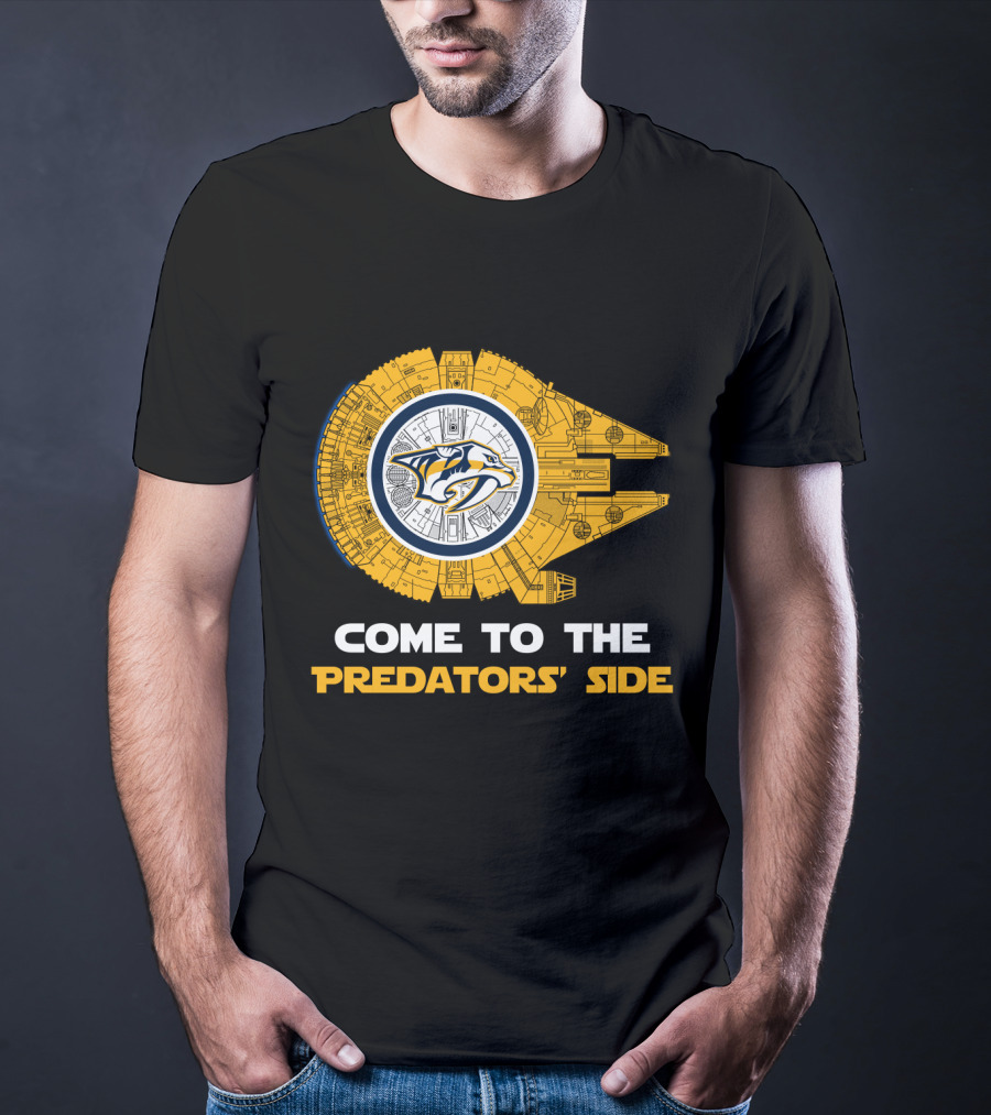 Come To The Predators' Side Nashville Predators Millennium Falcon T-Shirt