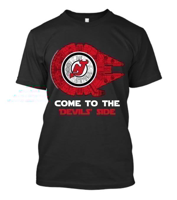 Come To The Devils' Side New Jersey Devils Millennium Falcon T-Shirt