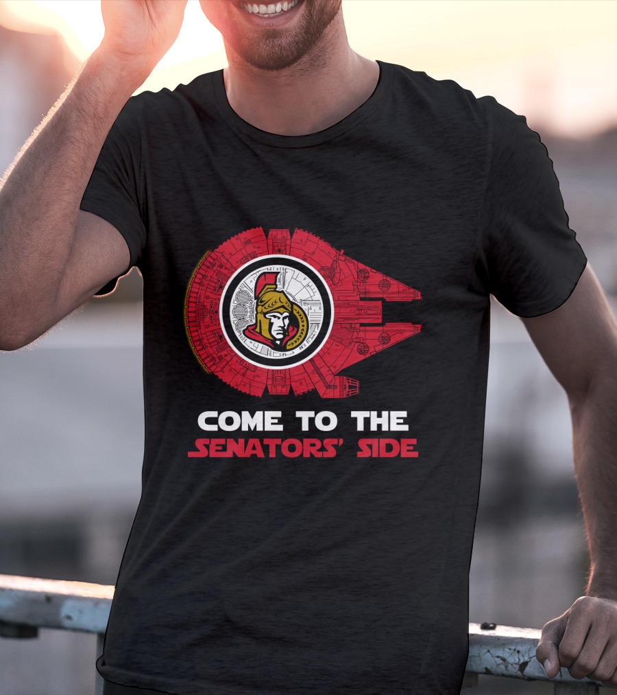 Come To The Senators' Side Millennium Falcon Ottawa Senators T-Shirt