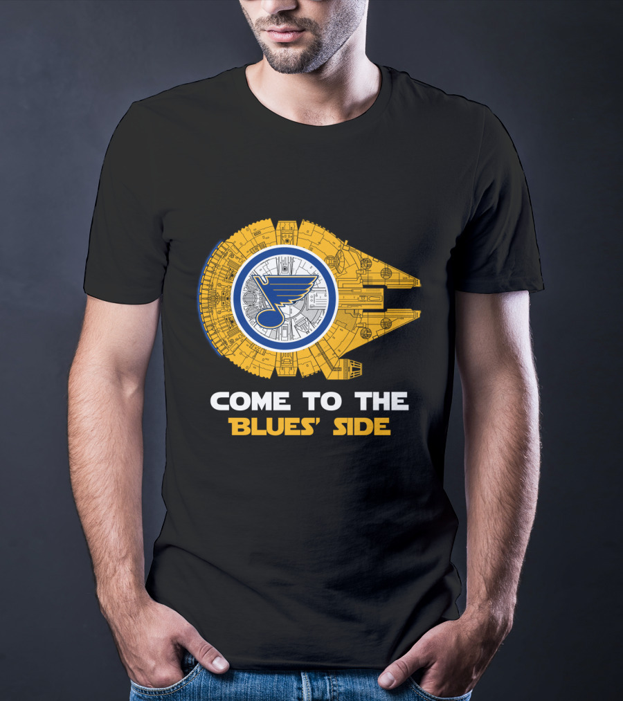 Come To The Blues' Side St. Louis Blues Millennium Falcon T-Shirt