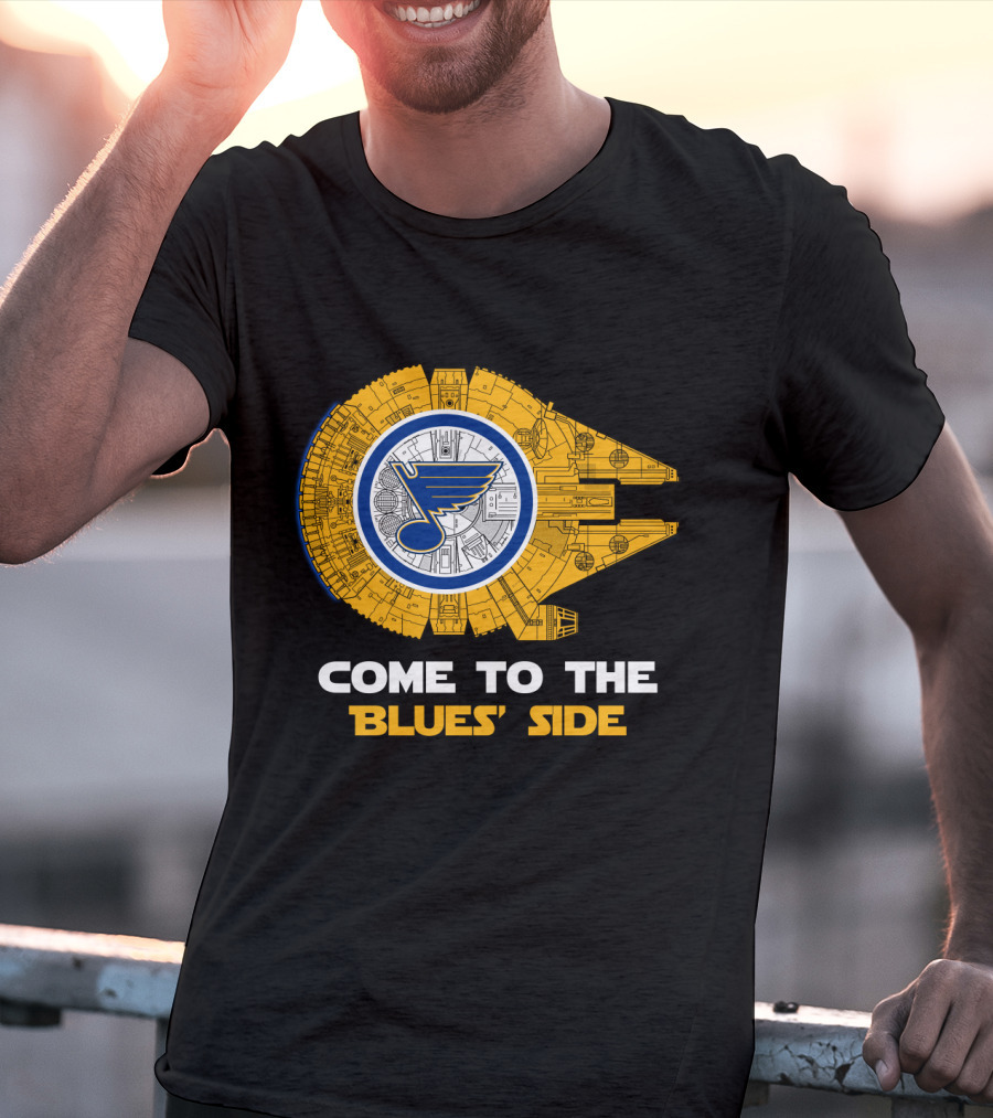 Come To The Blues' Side St. Louis Blues Millennium Falcon T-Shirt