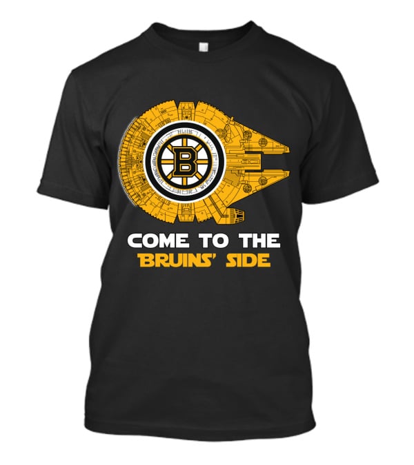 Come To The Bruins' Side Boston Bruins Millennium Falcon T-Shirt