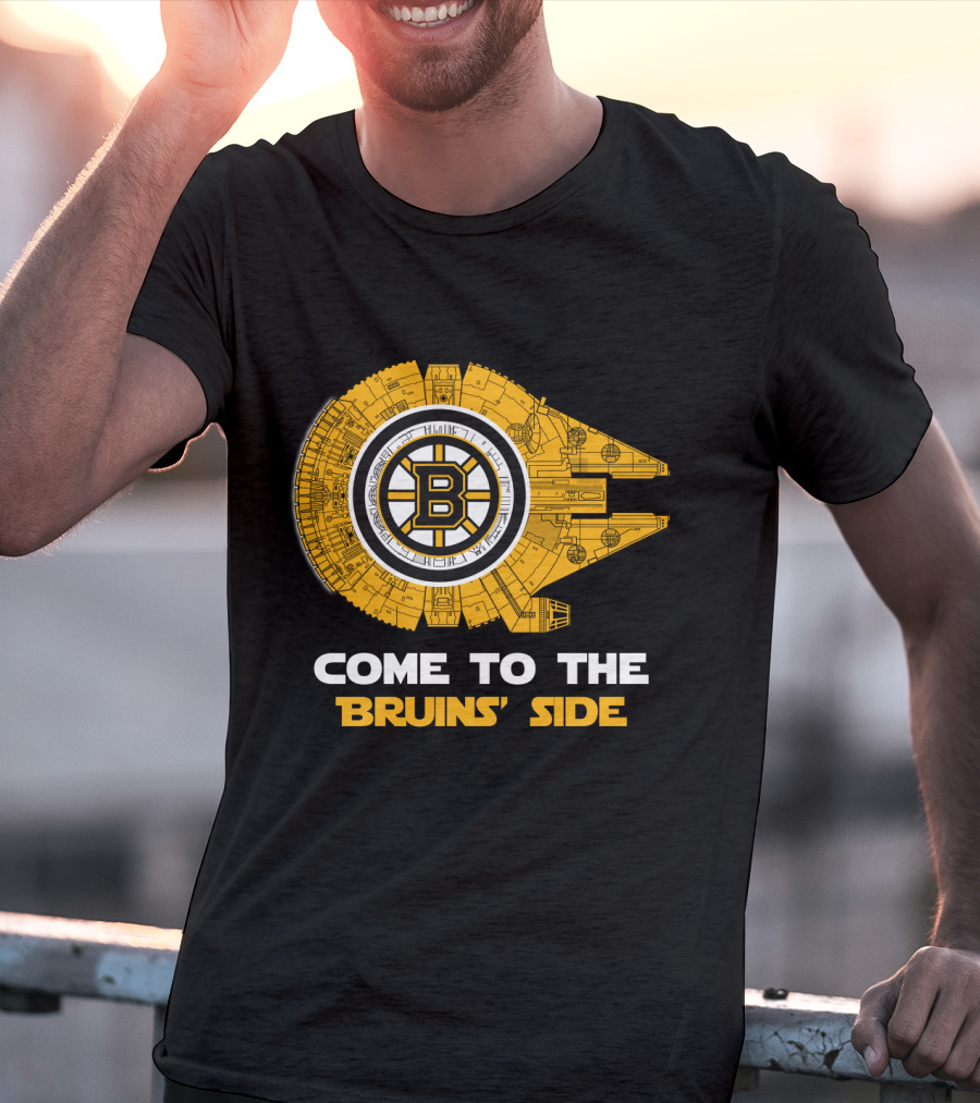 Come To The Bruins' Side Boston Bruins Millennium Falcon T-Shirt