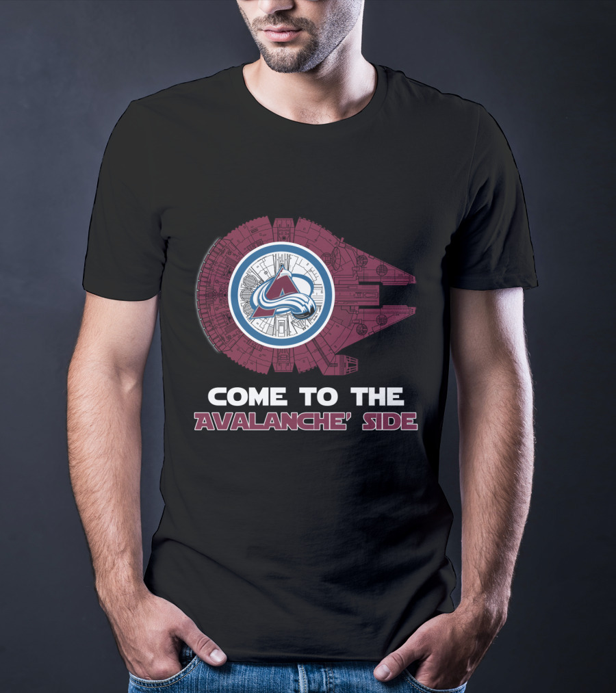 Come To The Avalanche Side Colorado Avalanche Millennium Falcon T-Shirt