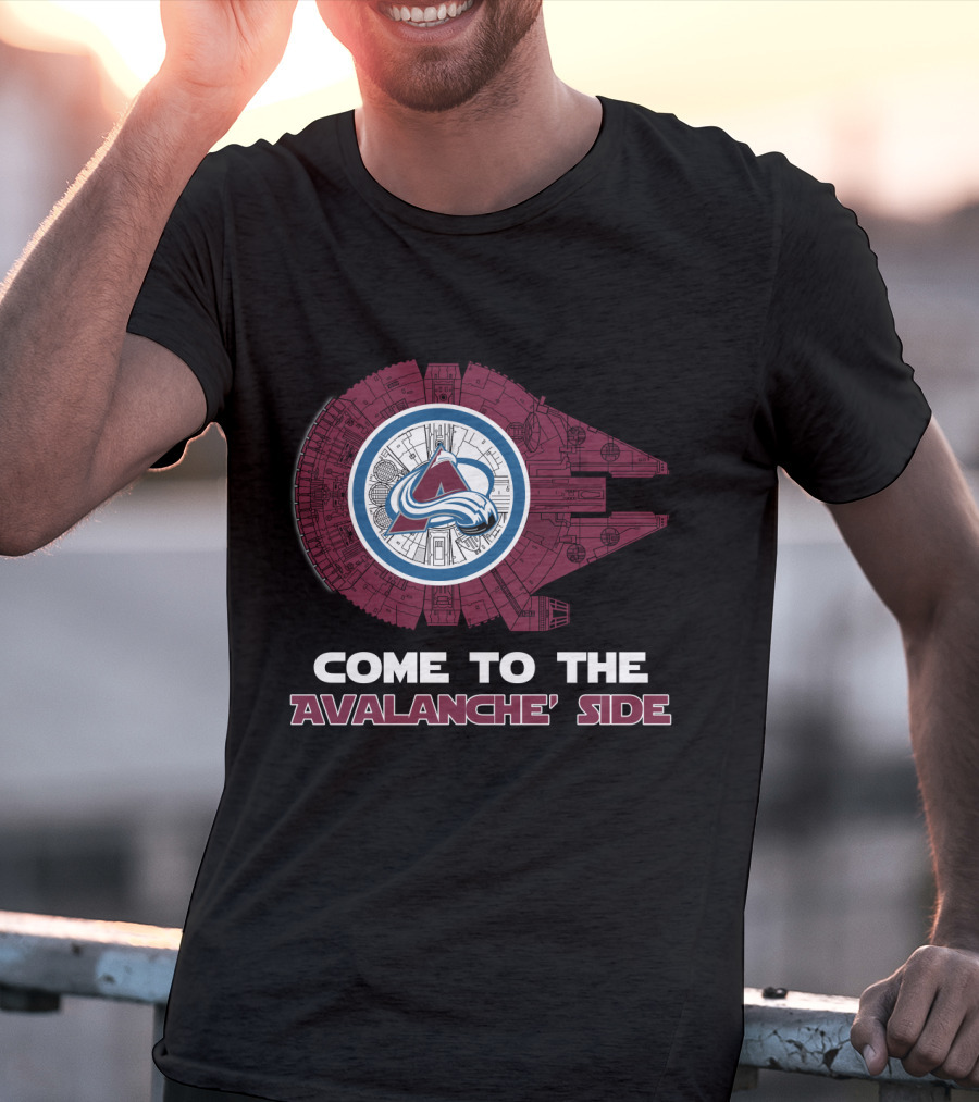 Come To The Avalanche Side Colorado Avalanche Millennium Falcon T-Shirt