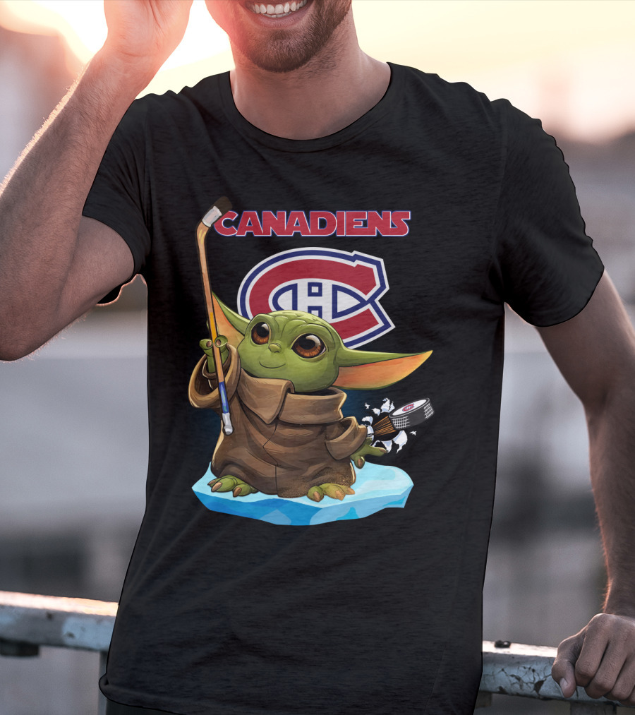 Montreal Canadiens Baby Yoda NHL Hockey T-Shirt