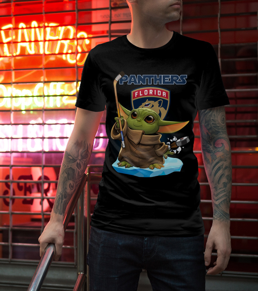 Florida Panthers NHL Baby Yoda Hockey Fan T-Shirt