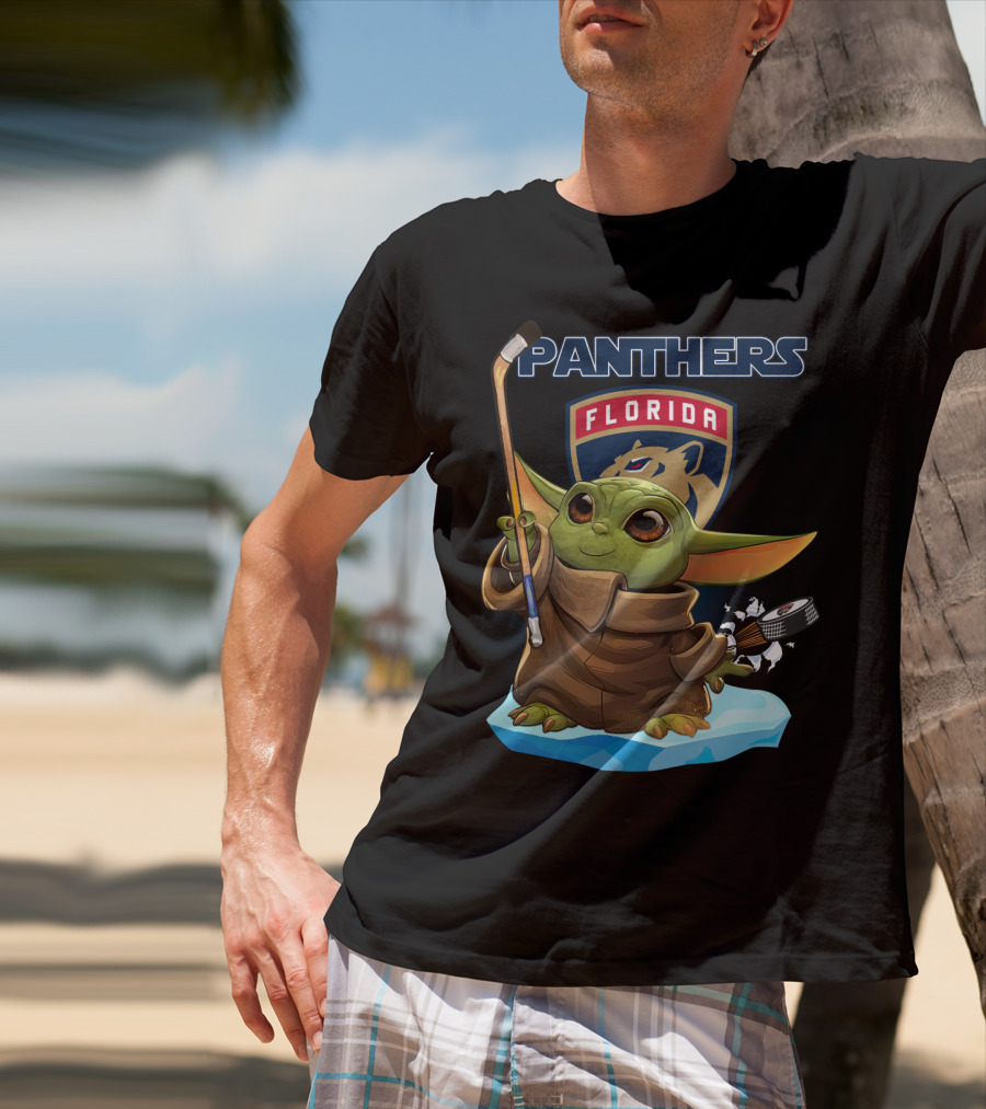 Florida Panthers NHL Baby Yoda Hockey Fan T-Shirt