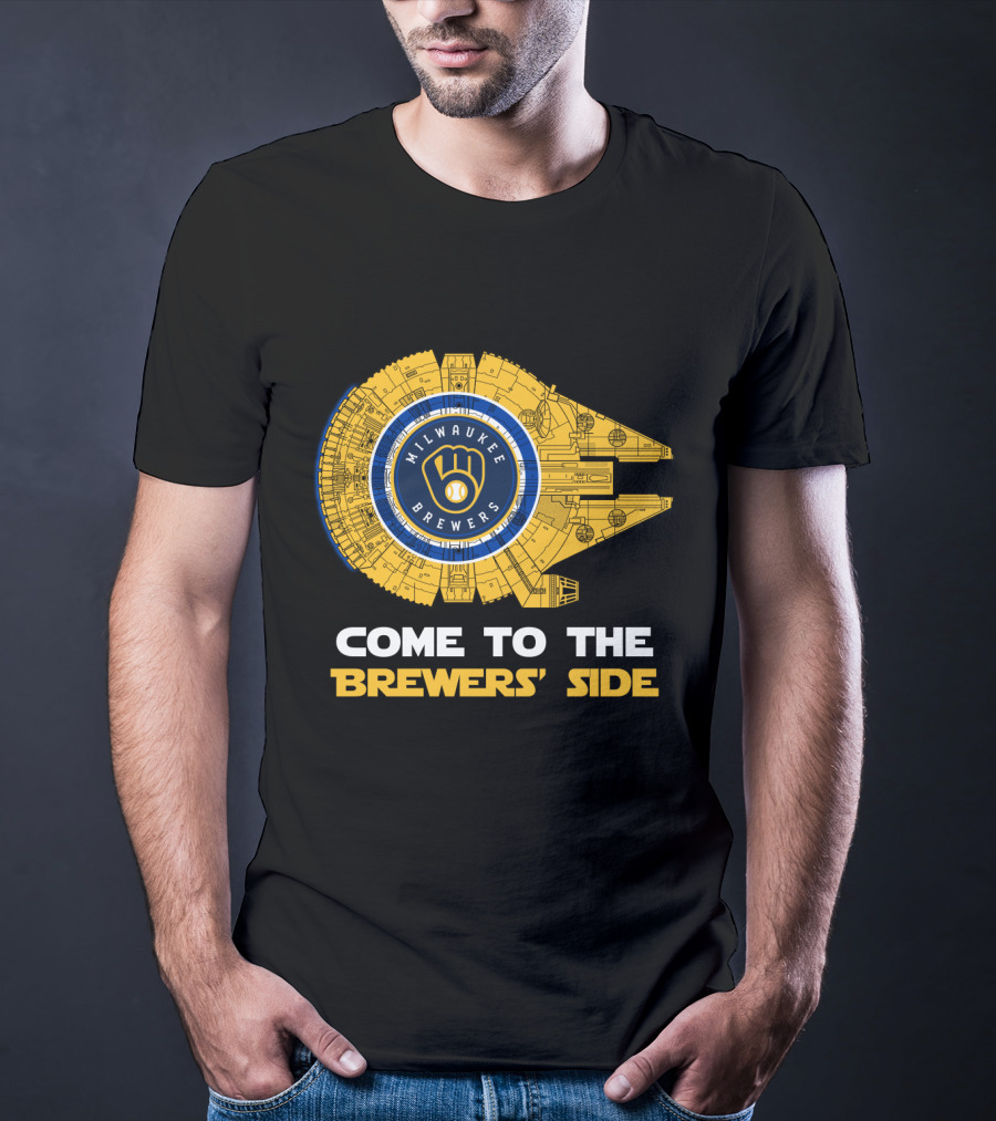 Milwaukee Brewers Come To The Brewers' Side Millennium Falcon MLB T-Shirt