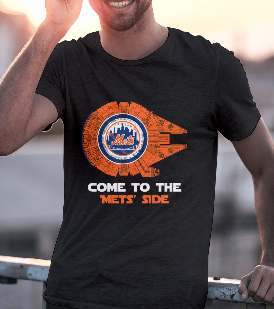 Come To The Mets' Side New York Mets Millennium Falcon MLB T-Shirt