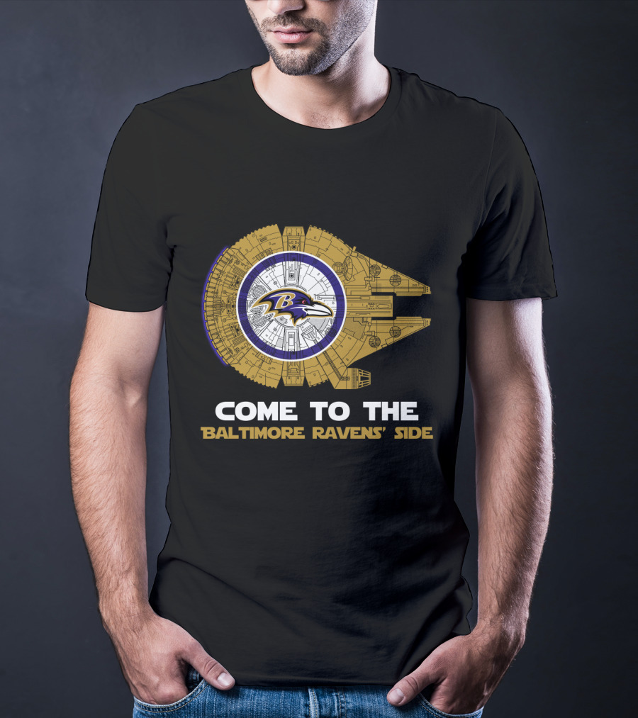 Come To The Baltimore Ravens' Side Millennium Falcon Nfl T-Shirt
