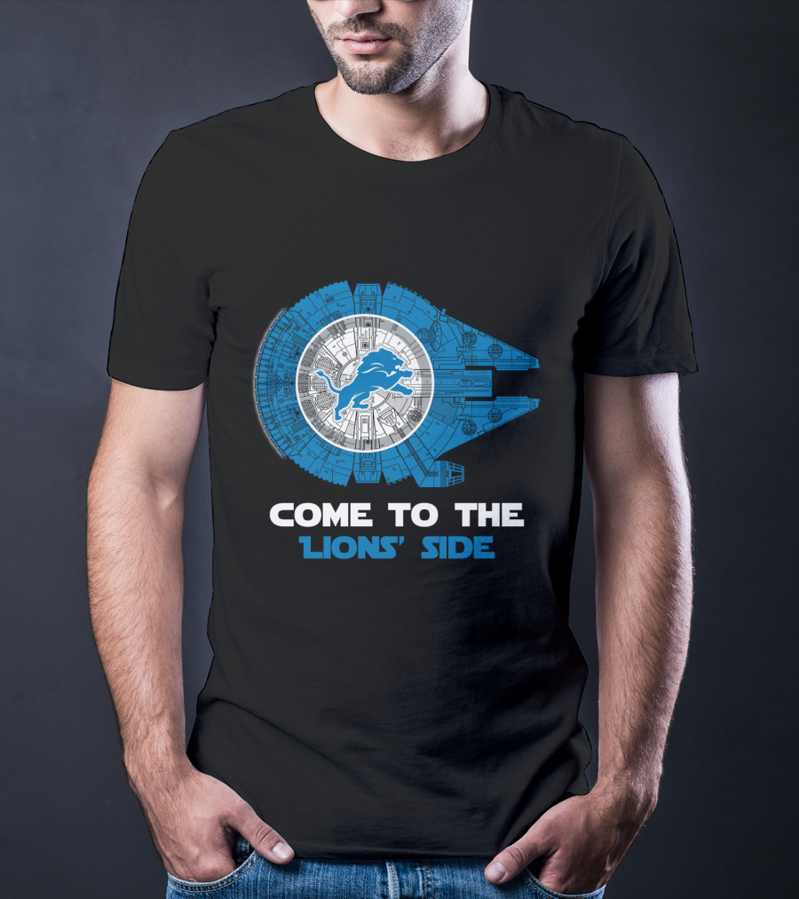 Come To The Lions' Side Detroit Millennium Falcon Nfl T-Shirt
