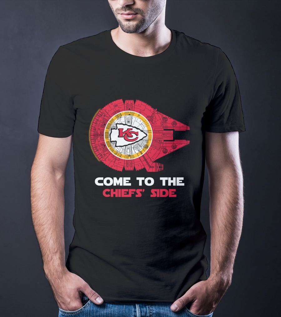 Come To The Chiefs' Side Kansas City Chiefs Millennium Falcon Nfl T-Shirt