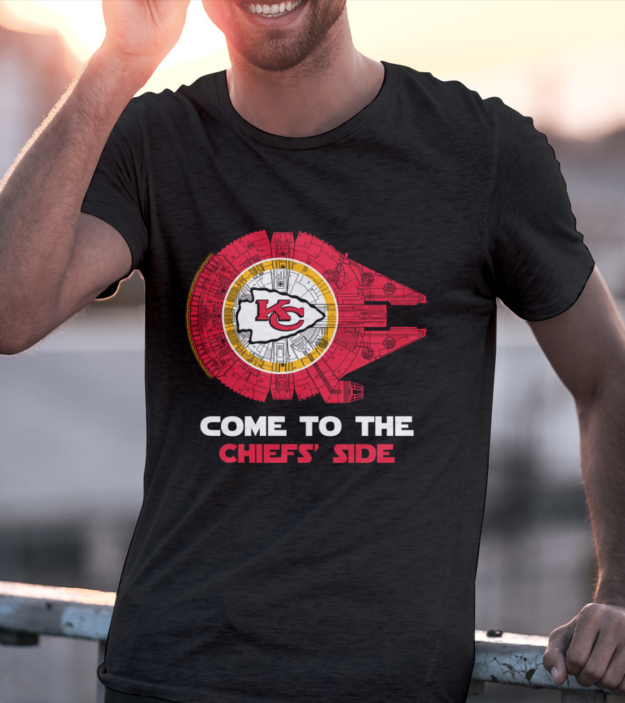 Come To The Chiefs' Side Kansas City Chiefs Millennium Falcon Nfl T-Shirt