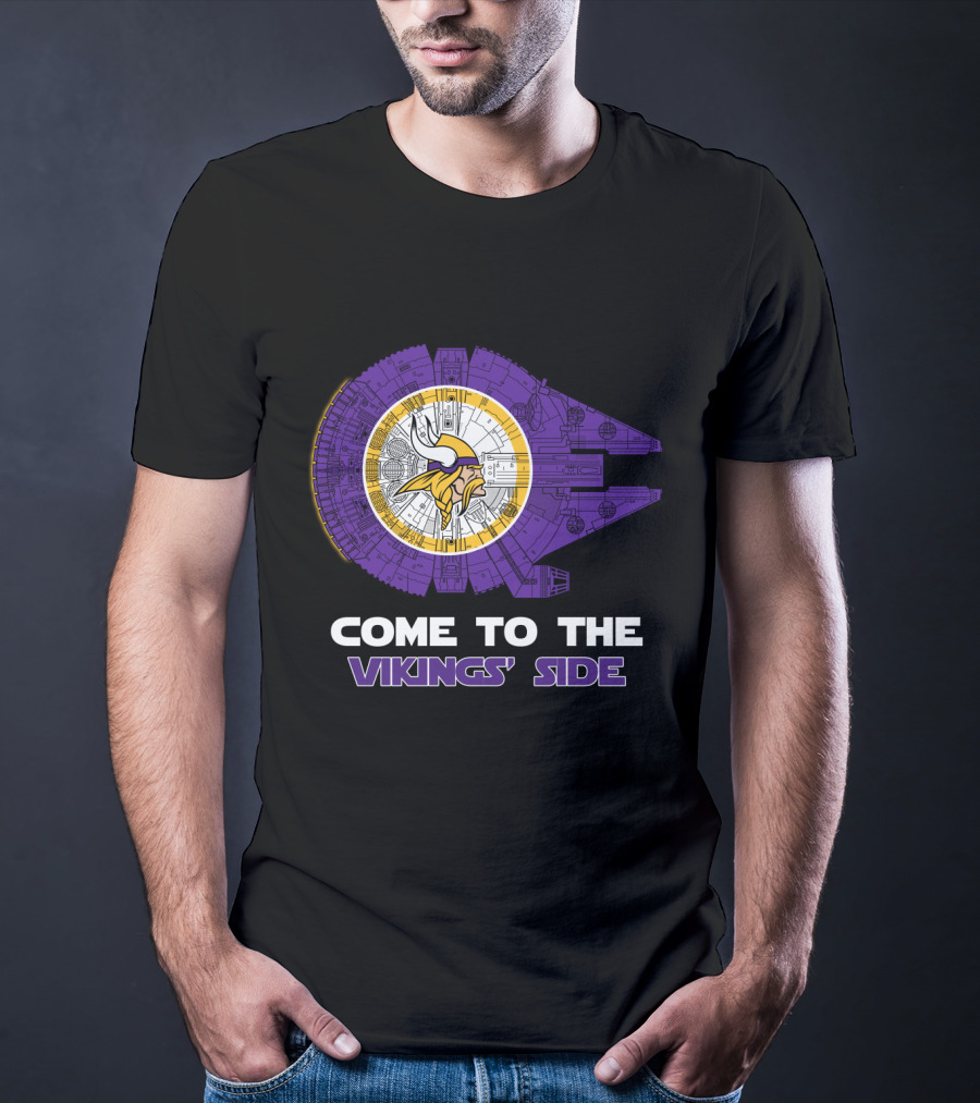 Come To The Vikings' Side Minnesota Vikings Millennium Falcon Nfl T-Shirt