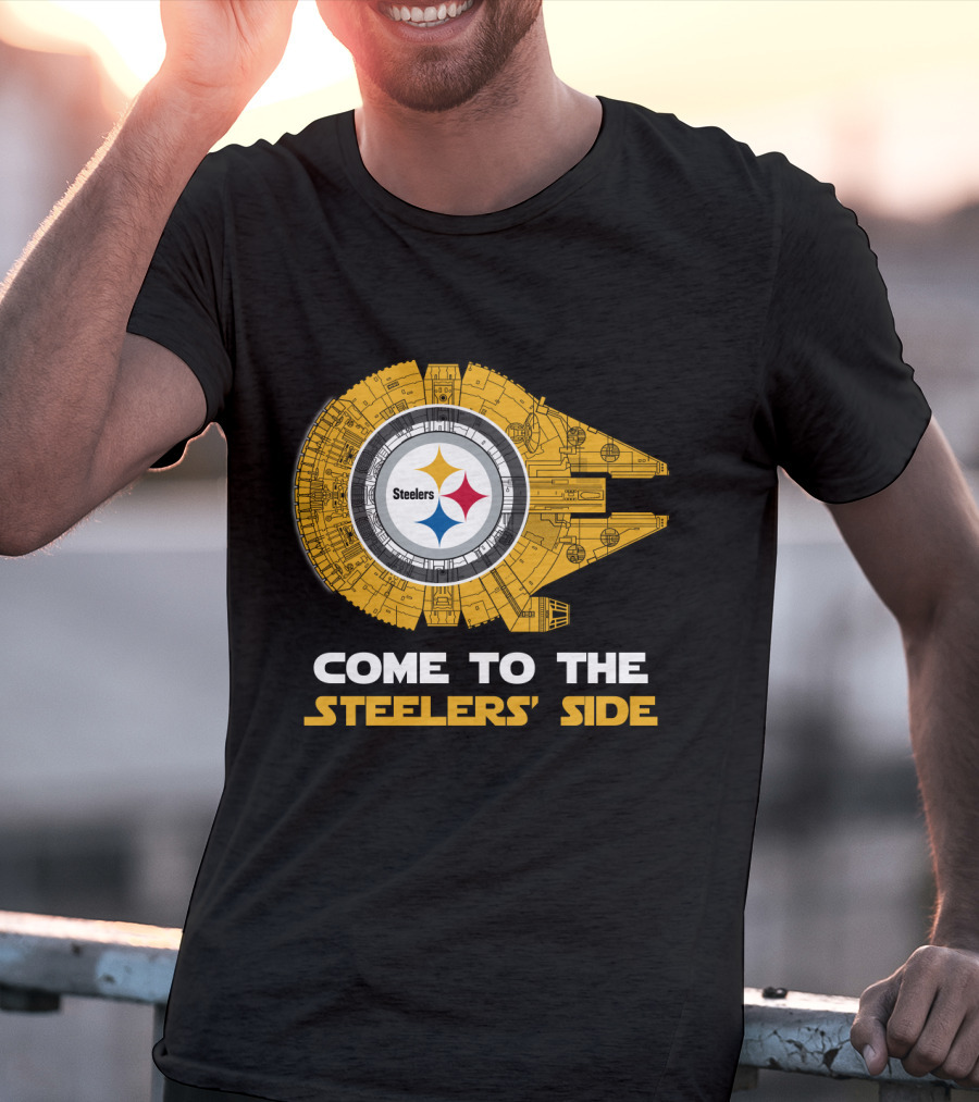 Come To The Steelers' Side Pittsburgh Steelers Millennium Falcon T-Shirt