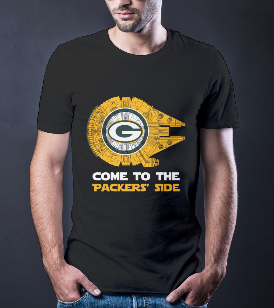 Come To The Packers' Side Green Bay Packers Millennium Falcon T-Shirt