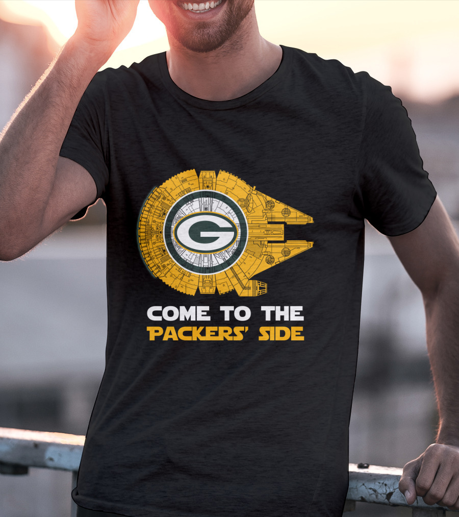 Come To The Packers' Side Green Bay Packers Millennium Falcon T-Shirt