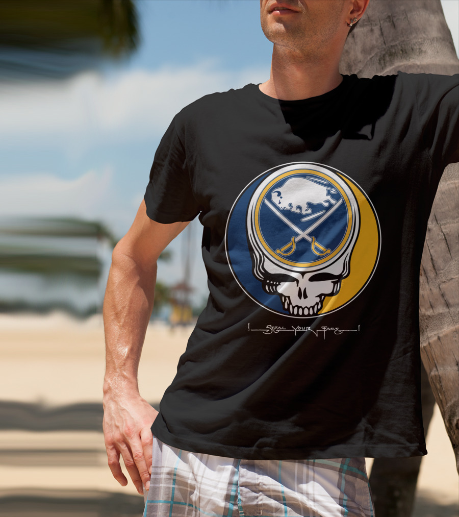 Grateful Dead Steal Your Face Buffalo Sabres Skull T-Shirt
