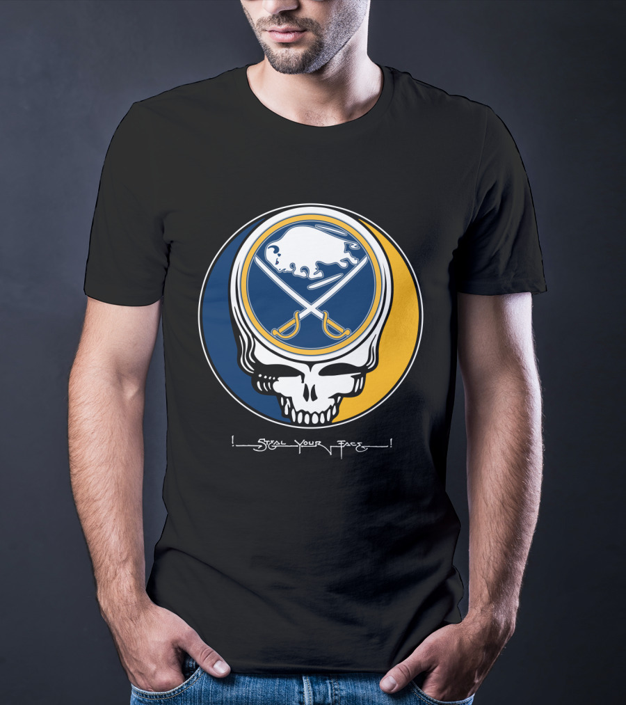 Grateful Dead Steal Your Face Buffalo Sabres Skull T-Shirt