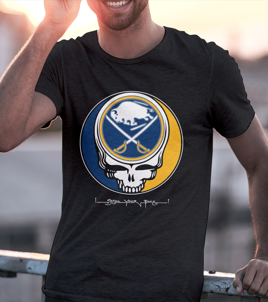 Grateful Dead Steal Your Face Buffalo Sabres Skull T-Shirt