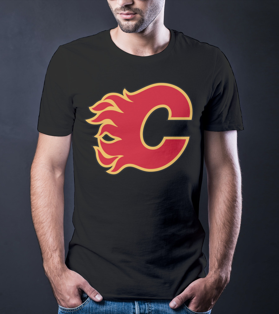 Calgary Flames Hockey Team Fiery T-Shirt