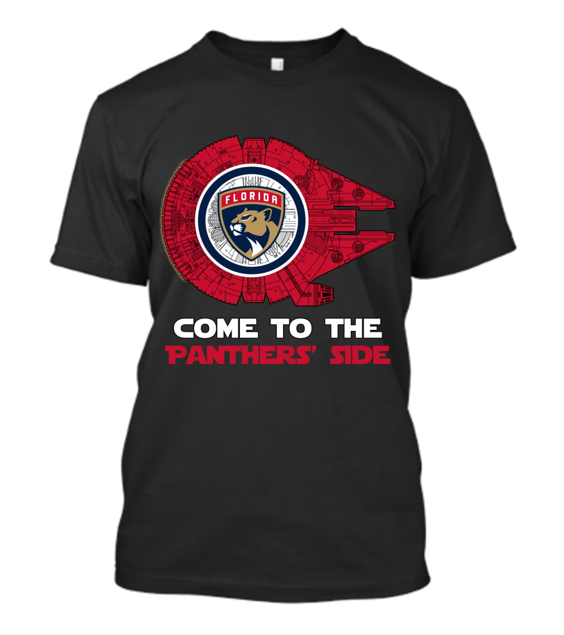 Florida Panthers Come To The Panthers' Side Millennium Falcon T-Shirt