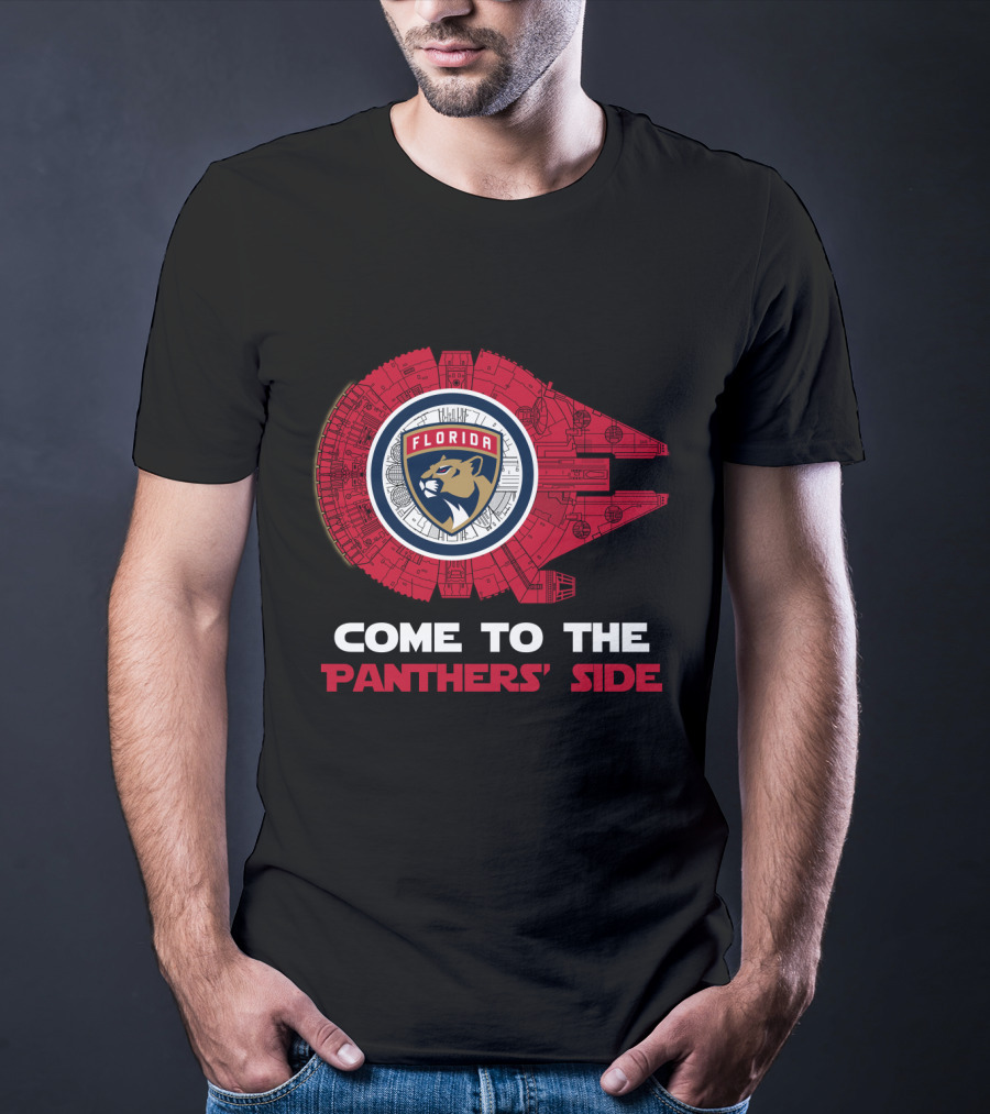 Florida Panthers Come To The Panthers' Side Millennium Falcon T-Shirt
