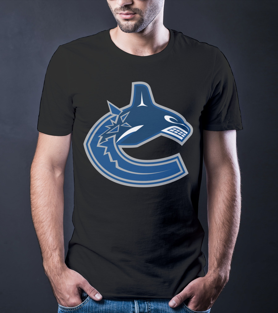 Vancouver Canucks Orca NHL Logo Crest T-Shirt
