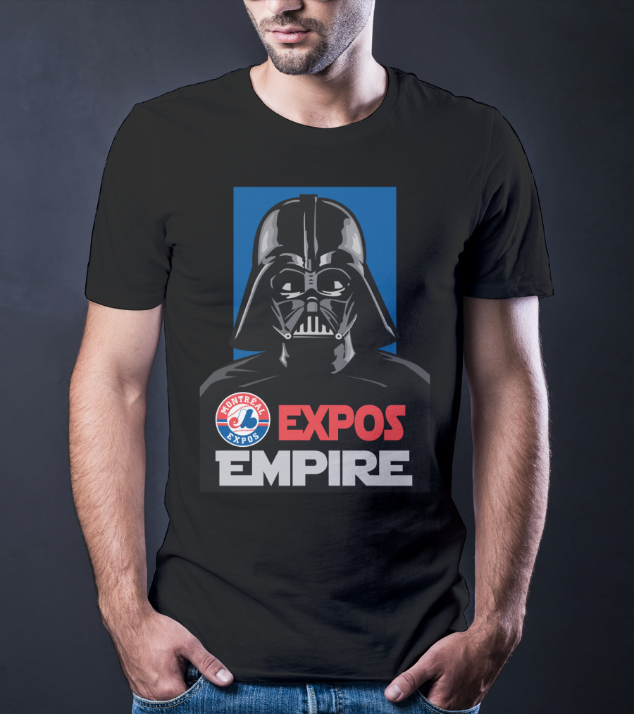 Montreal Expos Empire Darth Vader Star Wars Crossover T-Shirt