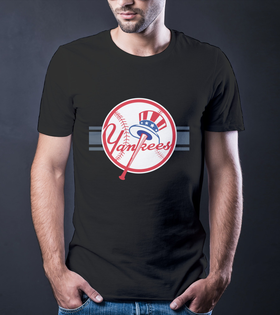 Yankees Patriotic Hat Baseball Emblem T-Shirt