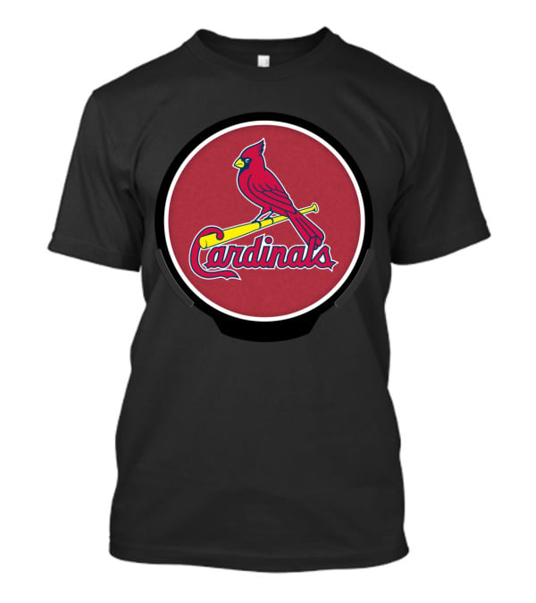 St Louis Cardinals Baseball Logo Red Bird Bat T-Shirt