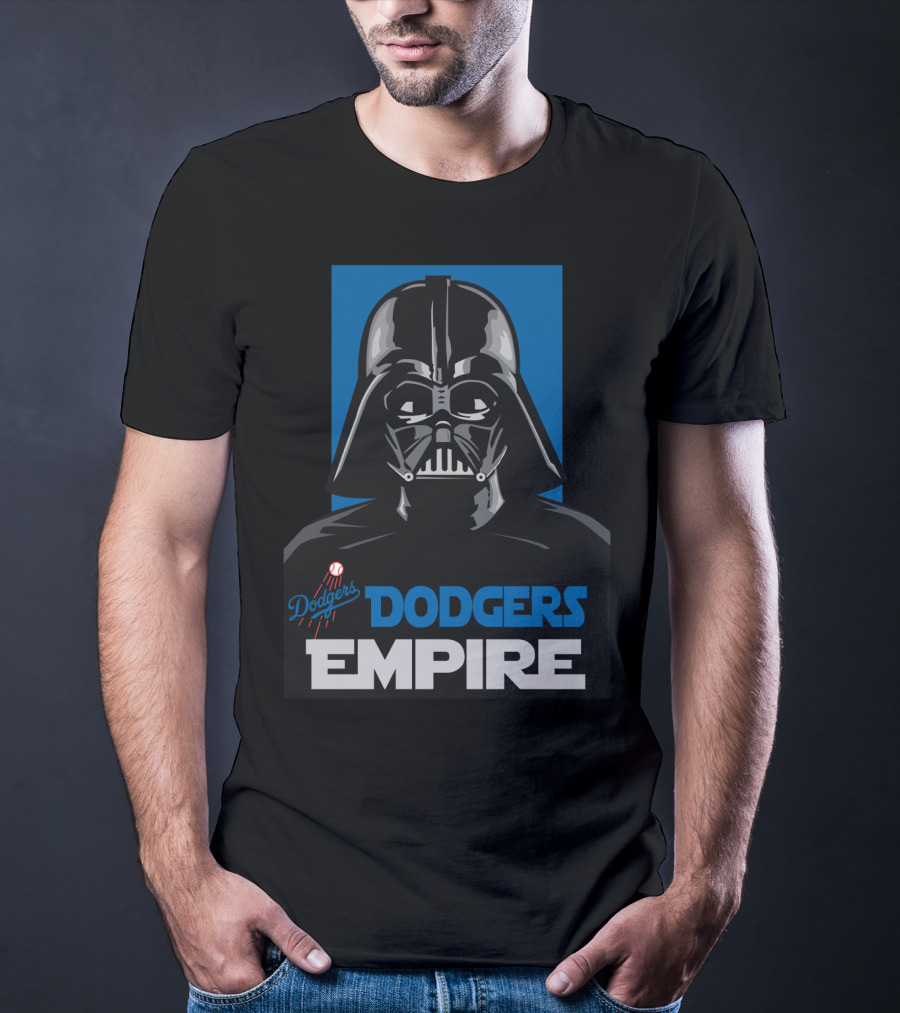 Dodgers Empire Darth Vader Los Angeles Baseball Crossover T-Shirt