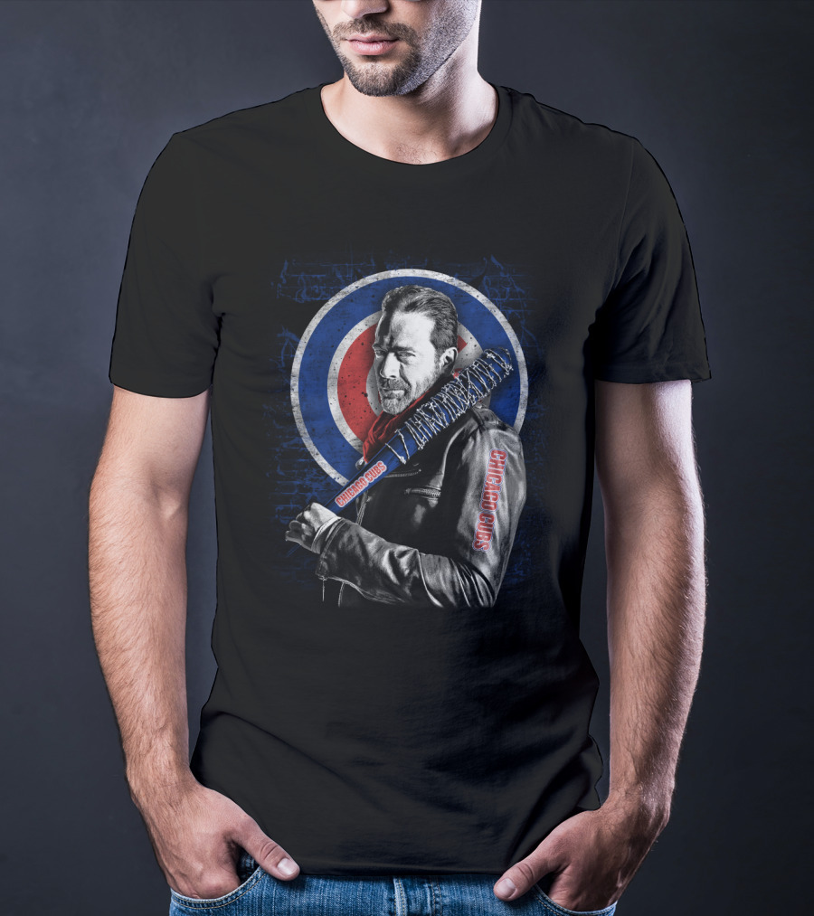Chicago Cubs Fan With Iconic Bat And Blue Red Circle T-Shirt