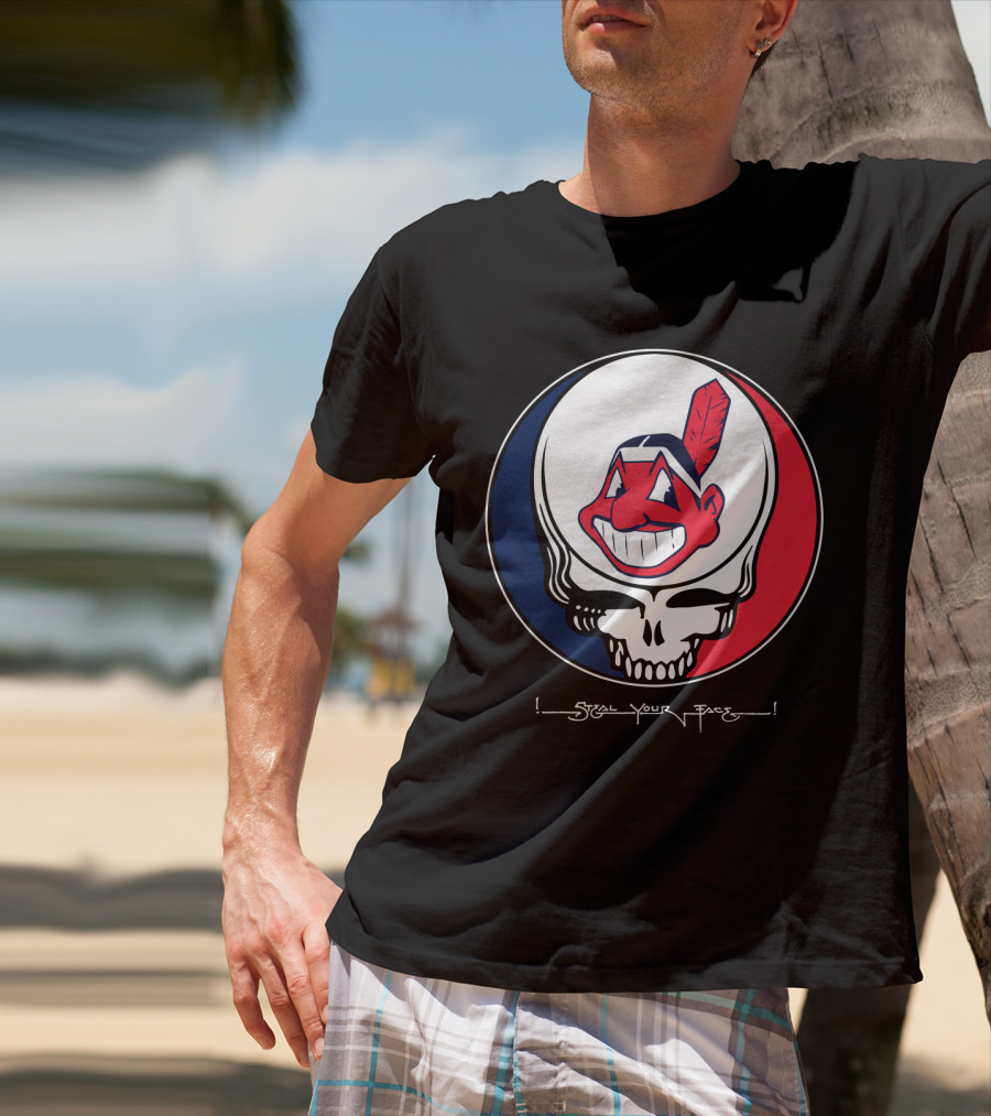 Grateful Dead Cleveland Indians Steal Your Face Icon T-Shirt