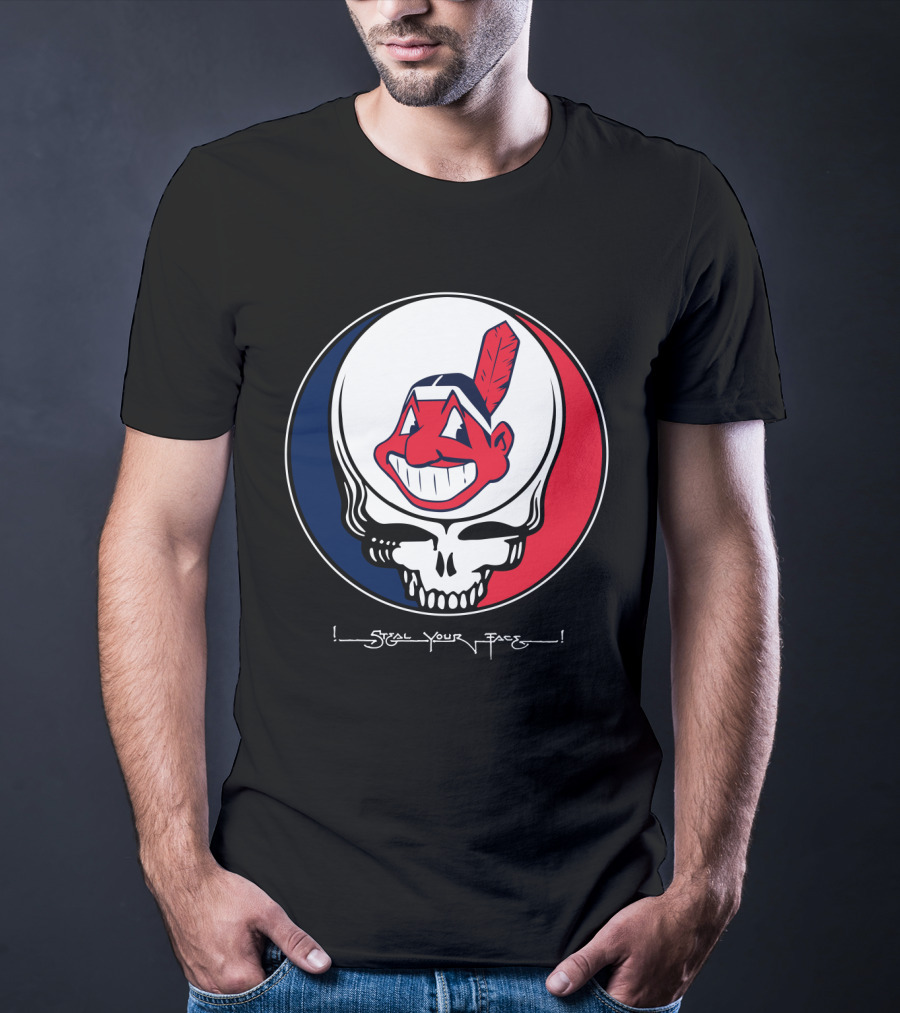Grateful Dead Cleveland Indians Steal Your Face Icon T-Shirt