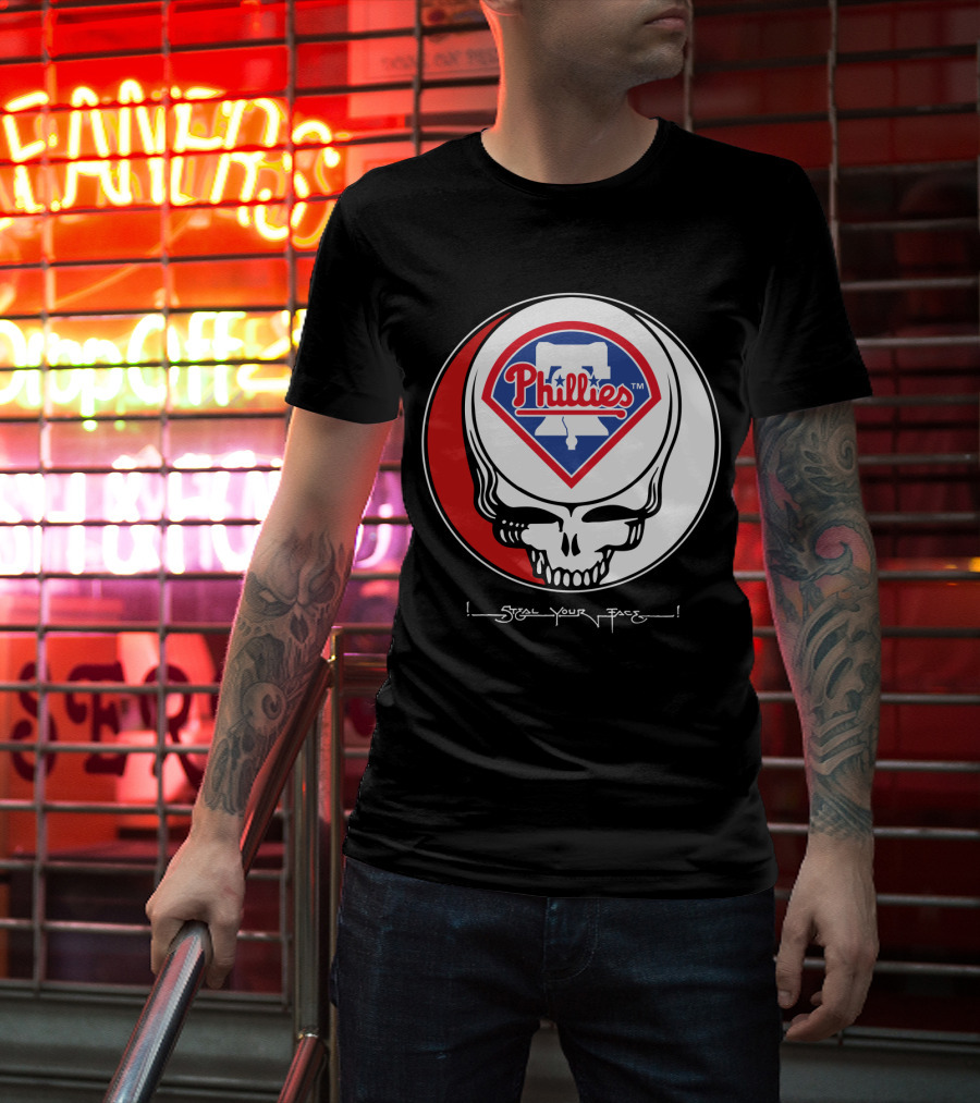 GRATEFUL DEAD Steal Your Face Philadelphia Phillies T-Shirt
