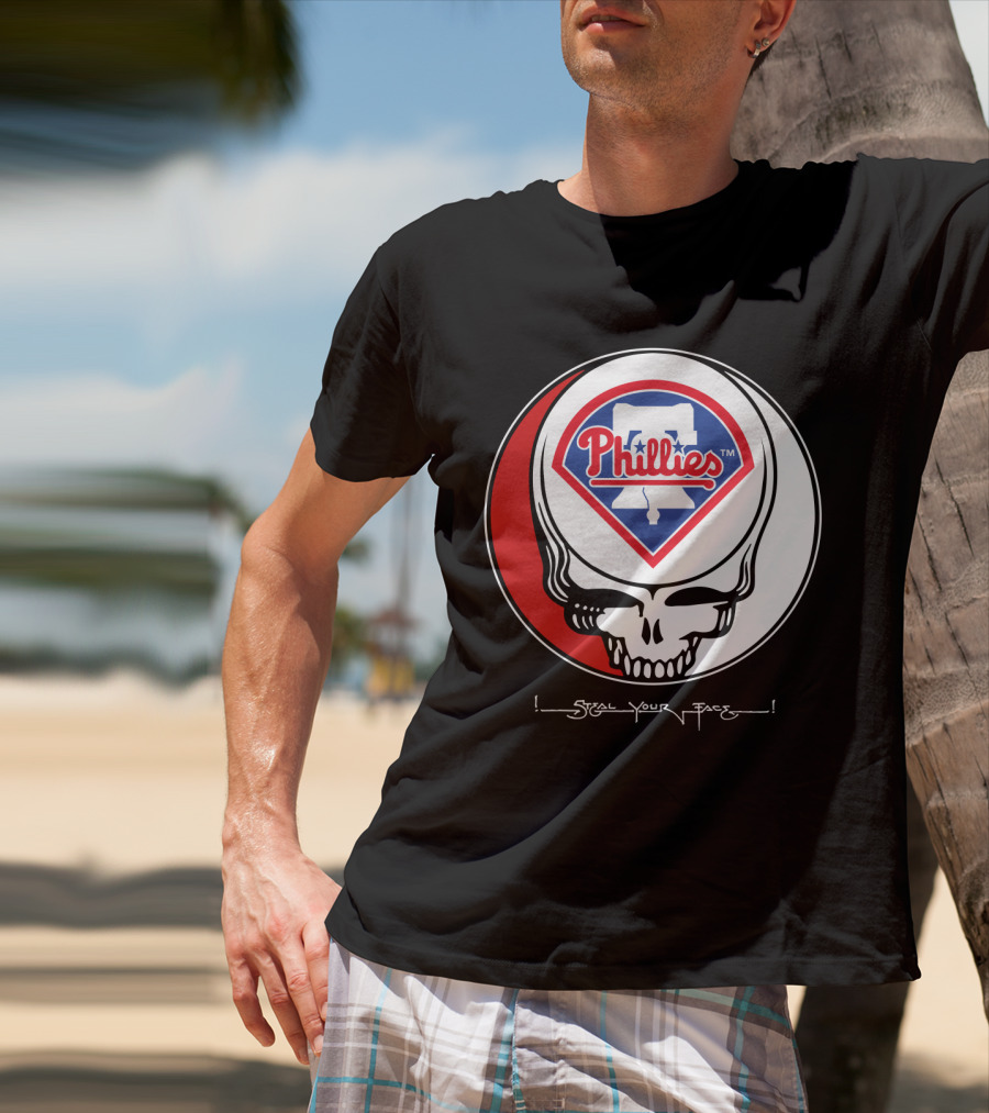 GRATEFUL DEAD Steal Your Face Philadelphia Phillies T-Shirt