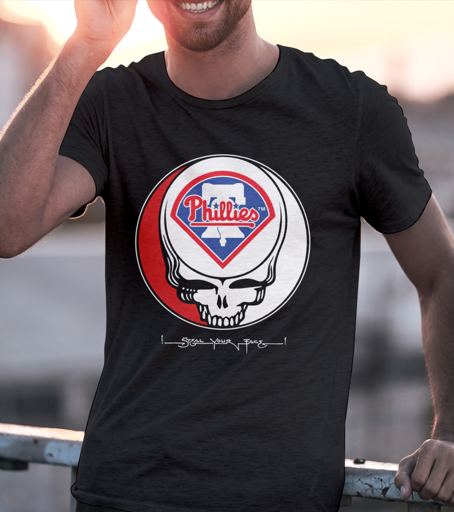 GRATEFUL DEAD Steal Your Face Philadelphia Phillies T-Shirt