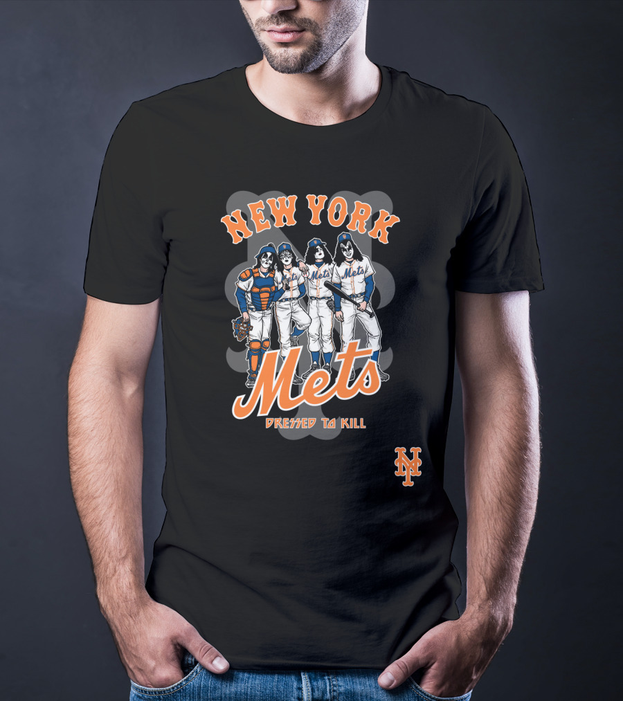 New York Mets Dressed To Kill KISS Collaboration T-Shirt
